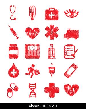 icônes médicales Illustration de Vecteur
