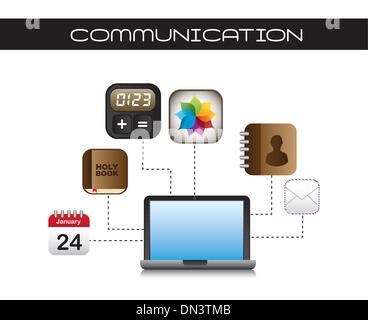 icônes d’applications Illustration de Vecteur