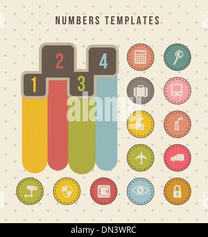 Les modèles de numéros Illustration de Vecteur