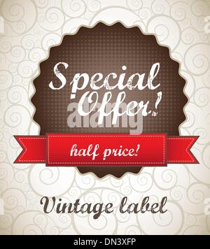 Offre spéciale label Illustration de Vecteur