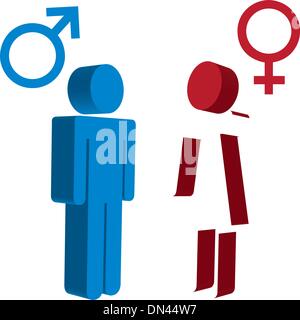 Les hommes et les femmes sign Illustration de Vecteur