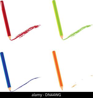 crayons de couleur Illustration de Vecteur