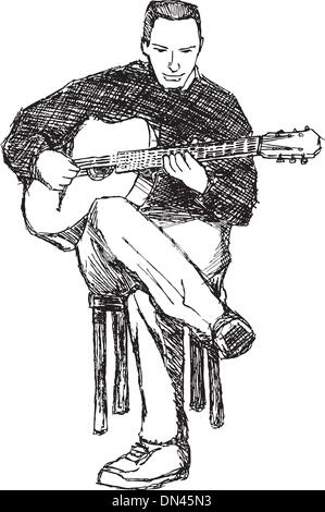 Guitariste Illustration de Vecteur