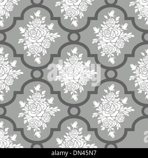 Roses blanches motif transparent Illustration de Vecteur