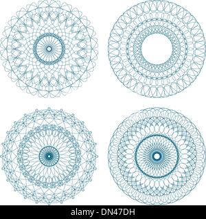 Vecteur de rosettes guillochée Illustration de Vecteur