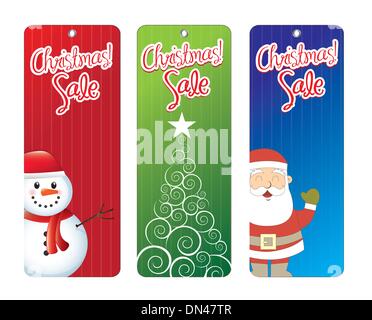 Les étiquettes de Noël Illustration de Vecteur
