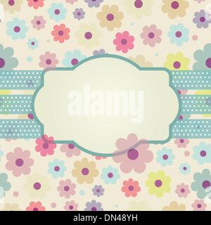 Vintage vector floral background sur châssis Illustration de Vecteur