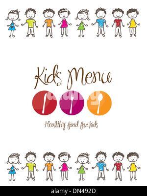 Menu pour enfants Illustration de Vecteur