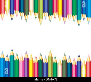 Vector background de crayons de couleur Illustration de Vecteur