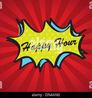 Happy hour Illustration de Vecteur