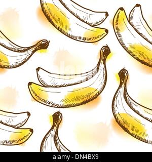 Modèle sans couture avec banane Illustration de Vecteur