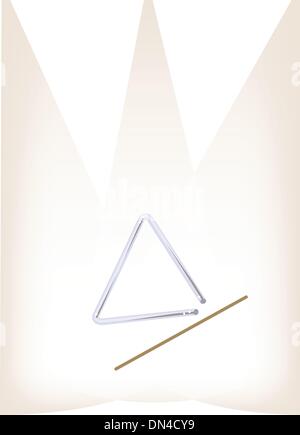 Un triangle musical sur scène Brown Background Illustration de Vecteur