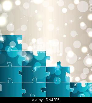 Résumé fond ensemble avec des pièces de puzzle Illustration de Vecteur