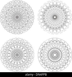 Vecteur de rosettes guillochée Illustration de Vecteur