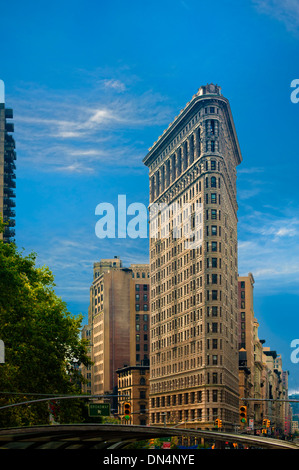 Angle de Broadway, Fifth Ave & 18th Street New York Flatiron Building 175 Fifth Avenue Manhattan ressemble à la fonte Banque D'Images