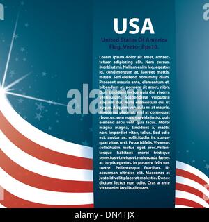 Vector background USA flag et texte Illustration de Vecteur