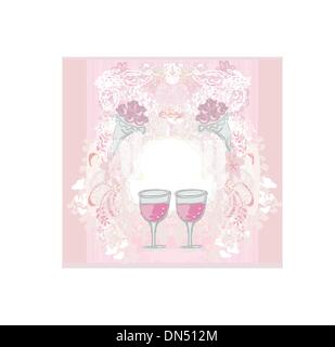 Illustration de rétro mignon carte cupcakes - Happy Birthday Card Illustration de Vecteur