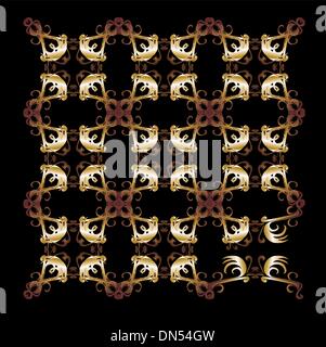 Design tribal gold frame vector art Illustration de Vecteur