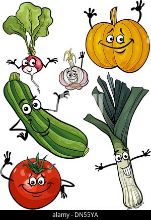 Illustration cartoon légumes set Illustration de Vecteur