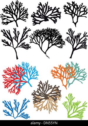 Récifs de coraux, vector set Illustration de Vecteur
