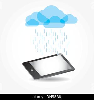 Icône de l'application cloud on mobile phone vector icons Illustration de Vecteur