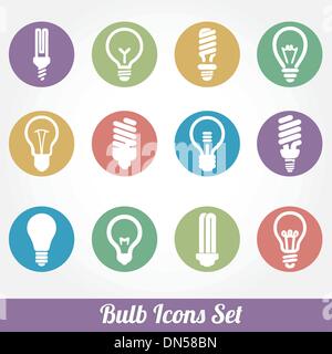 Les ampoules. Icon Set ampoule Illustration de Vecteur