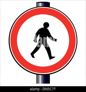 L'homme marche traffic sign Illustration de Vecteur