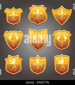 Vector set de protections Illustration de Vecteur