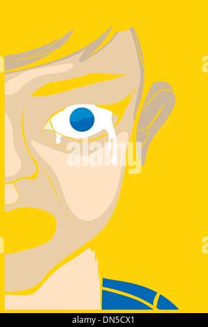 Oeil qui pleure Illustration de Vecteur