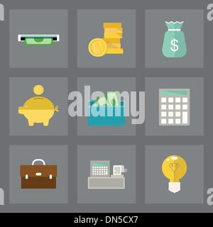 Finances icons set Illustration de Vecteur