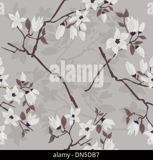 Cherry Blossom transparente motif fleurs. Floral background. Illustration de Vecteur