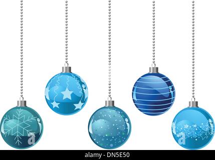 Boules de Noël couleur Illustration de Vecteur