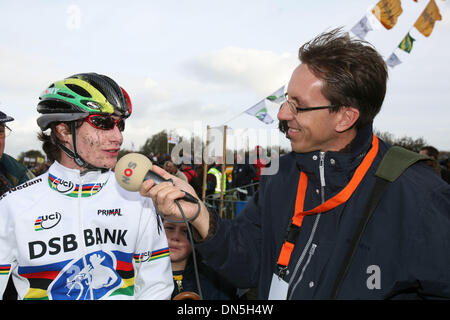 Cycliste à l'Amstel Gold Race aux Pays-Bas Banque D'Images