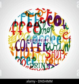 Forme du cercle de café Illustration de Vecteur