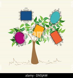 Cadres Vintage tree Illustration de Vecteur