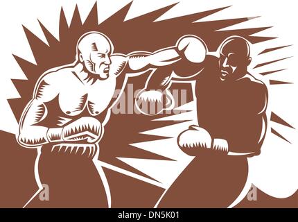 Connexion boxer knockout punch Illustration de Vecteur