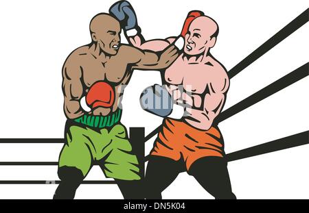 Connexion boxer knockout punch Illustration de Vecteur