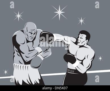 Connexion boxer knockout punch Illustration de Vecteur