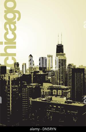 - Chicago skyline alternative Illustration de Vecteur