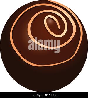 Bonbons chocolat ronde Illustration de Vecteur