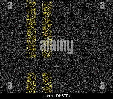 Le marquage routier sur l'asphalte Illustration de Vecteur