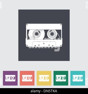 Cassette audio télévision seule icône. Illustration de Vecteur