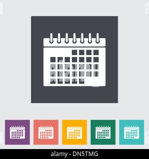 L'icône Calendrier Télévision Illustration de Vecteur