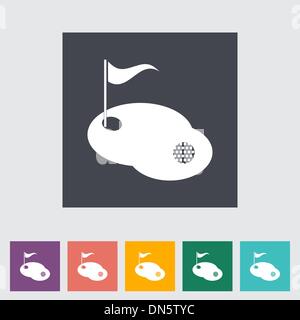 Télévision Golf seule icône. Illustration de Vecteur