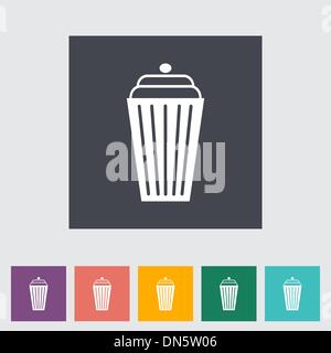 Panier télévision seule icône. Illustration de Vecteur