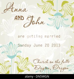 Carte d'invitation de mariage Illustration de Vecteur