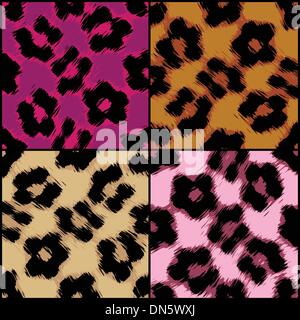 Seamless Textures Imprimé léopard Illustration de Vecteur