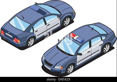 Image isométrique d'une voiture Illustration de Vecteur