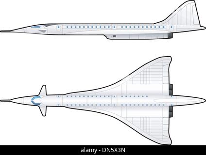 Avion de passagers Illustration de Vecteur