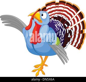 Caricature de Thanksgiving Turquie présentation Illustration de Vecteur